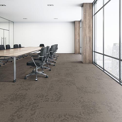 Stenciled carpet tile